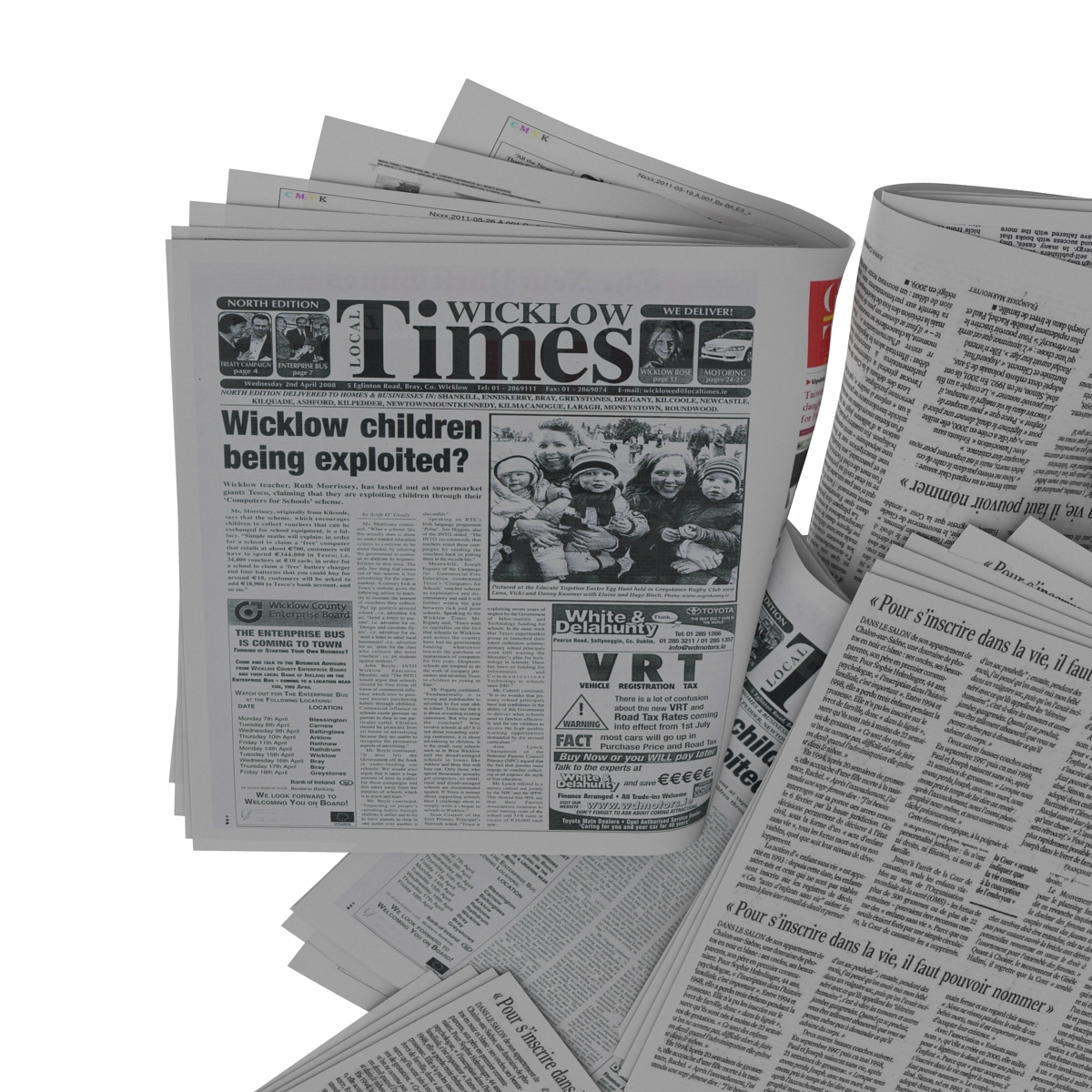 3D Newspaper Litter 3 model