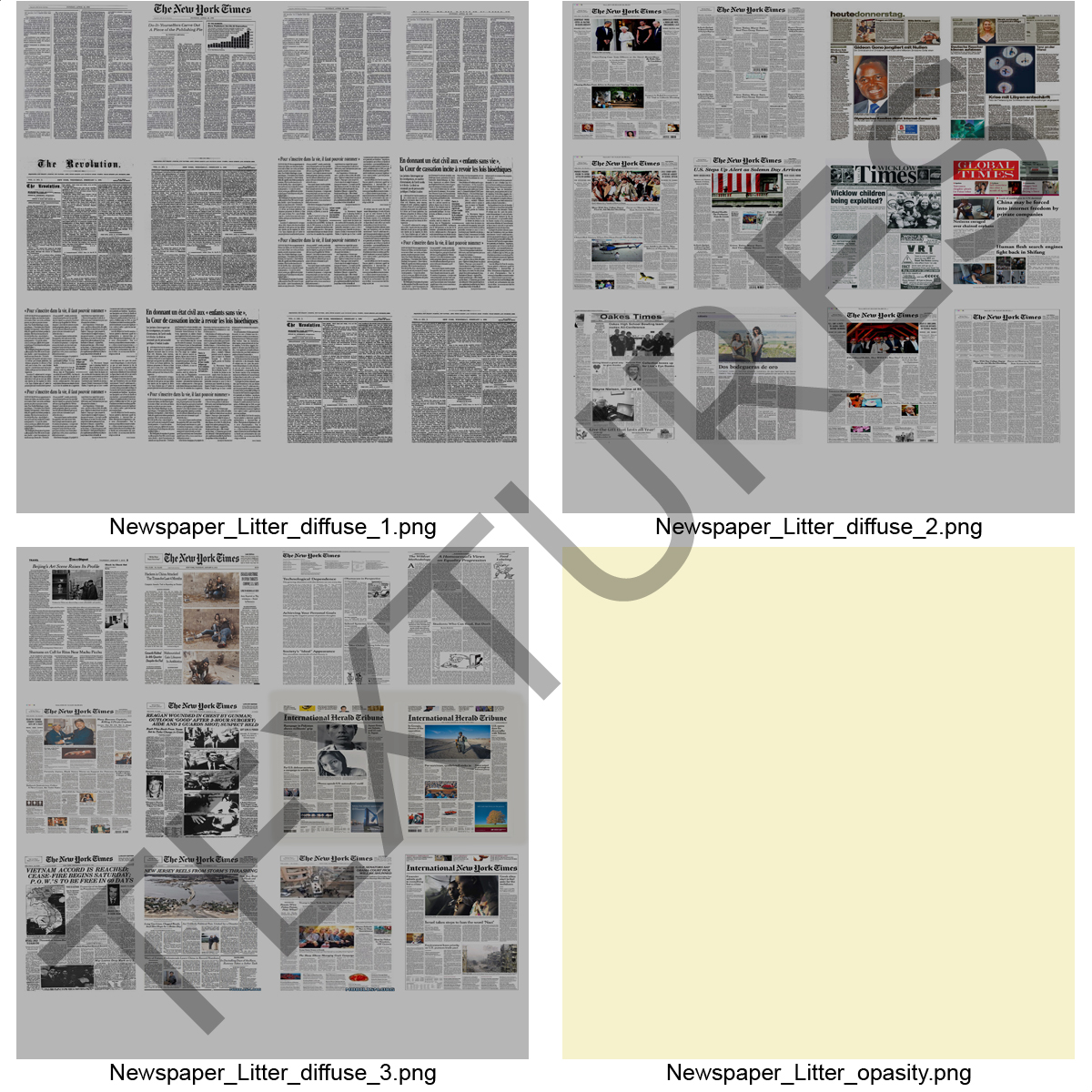 3D Newspaper Litter 3 model