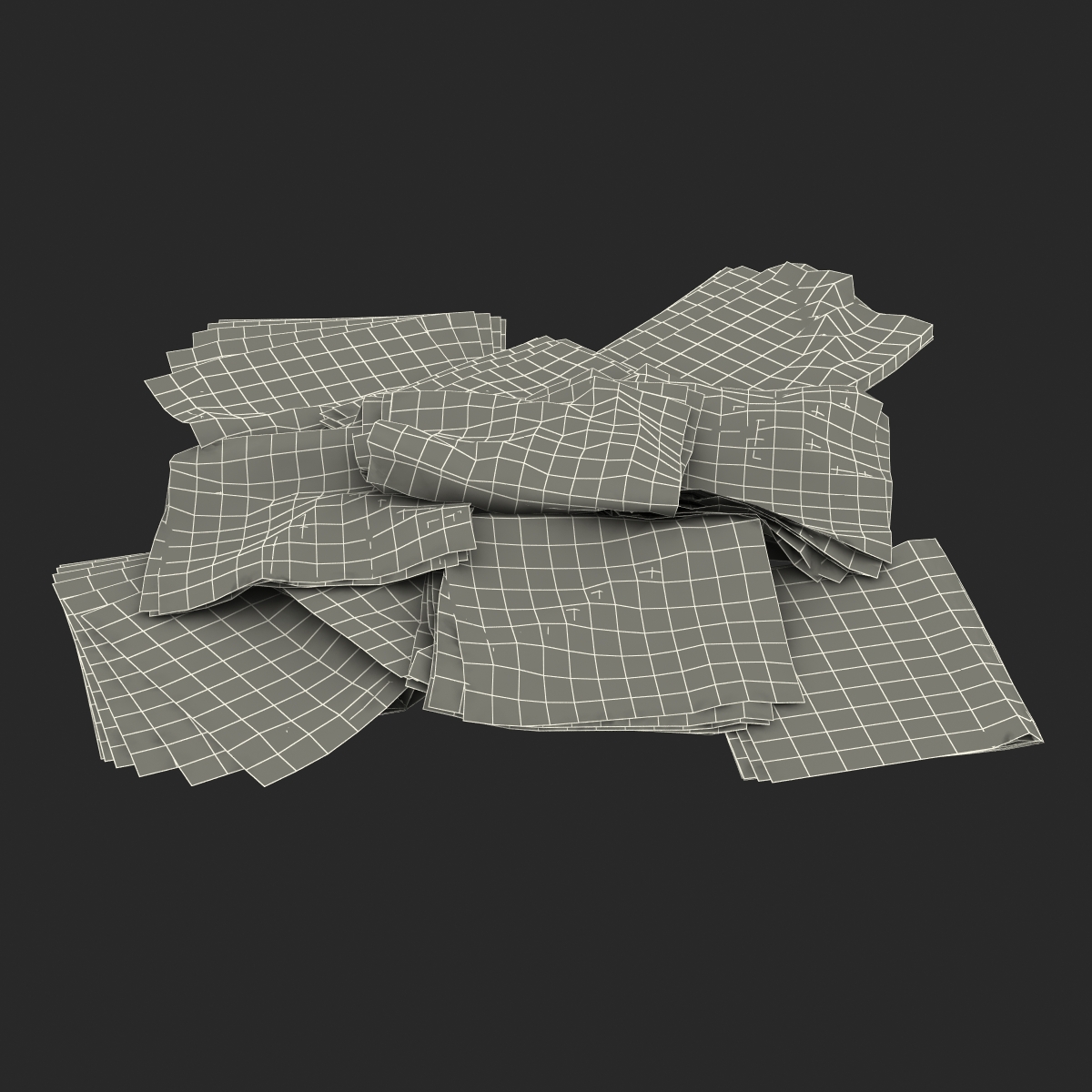 3D Newspaper Litter 3 model