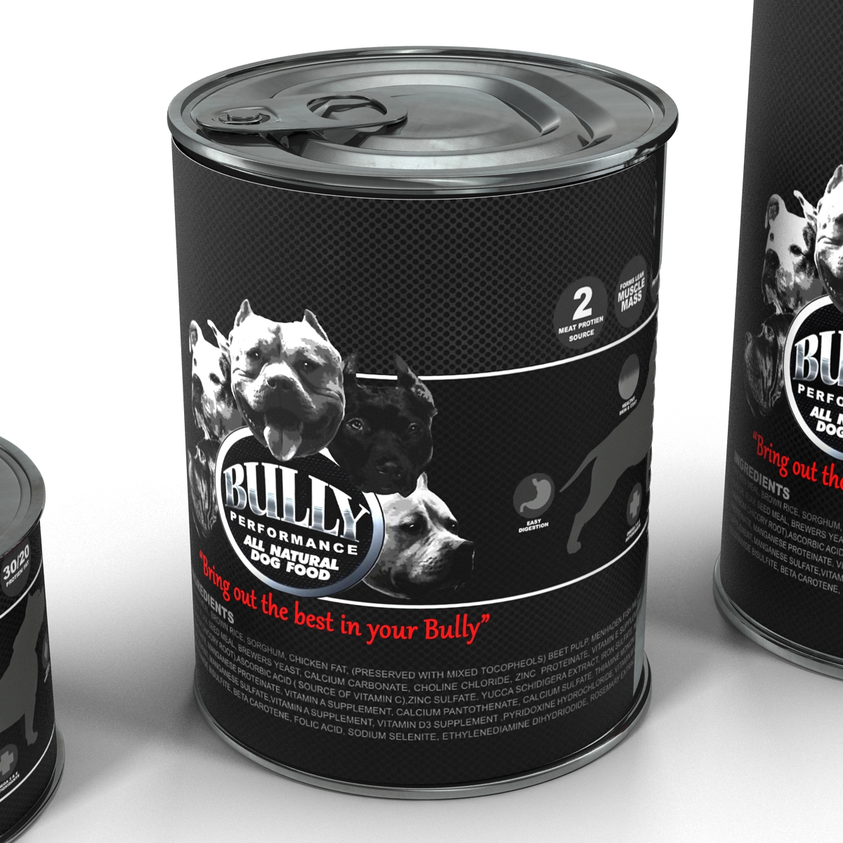 Dog Food Tins Set 3D