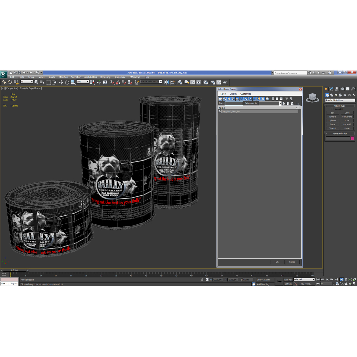 Dog Food Tins Set 3D