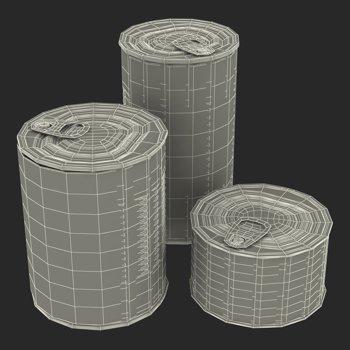 Dog Food Tins Set 3D