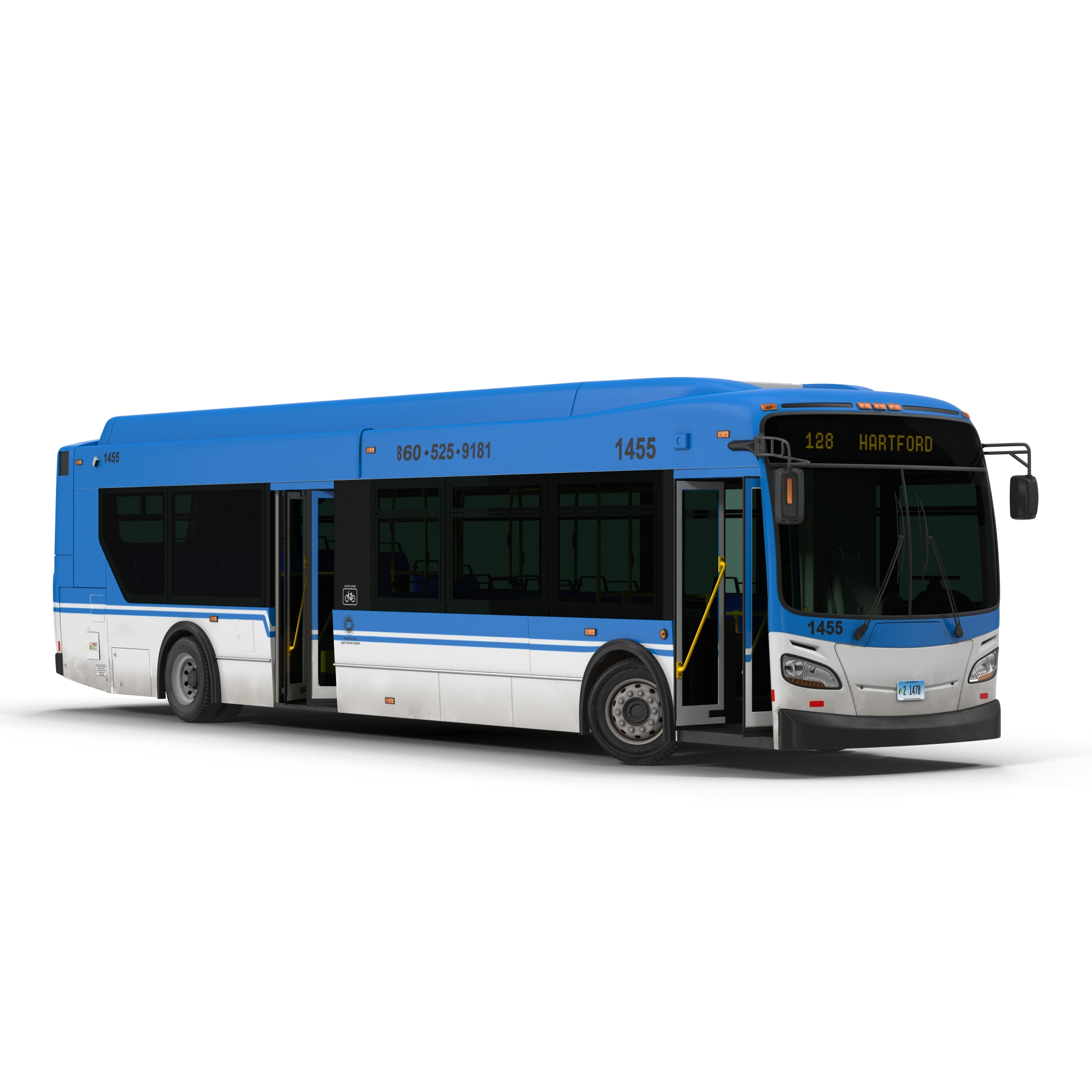 New Flyer Xcelsior XD40 Bus Rigged 3D model