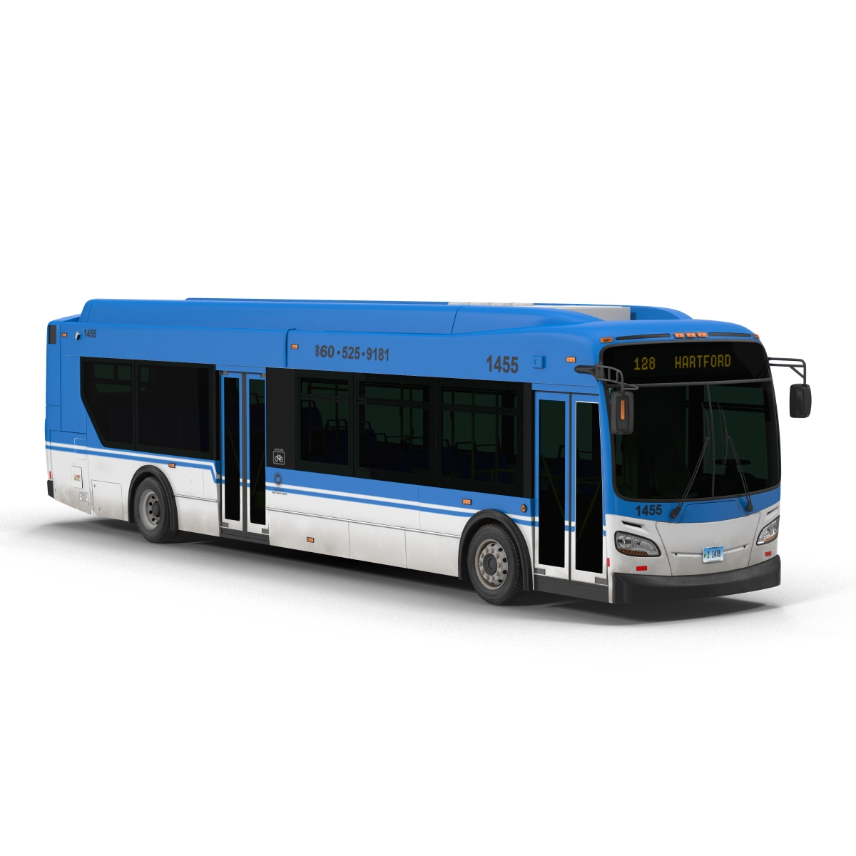 New Flyer Xcelsior XD40 Bus Rigged 3D model