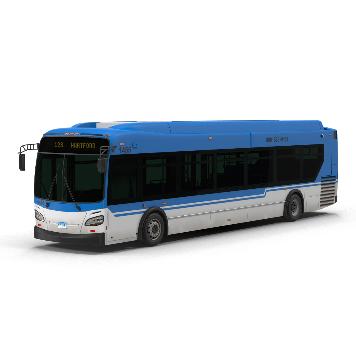 New Flyer Xcelsior XD40 Bus Rigged 3D model