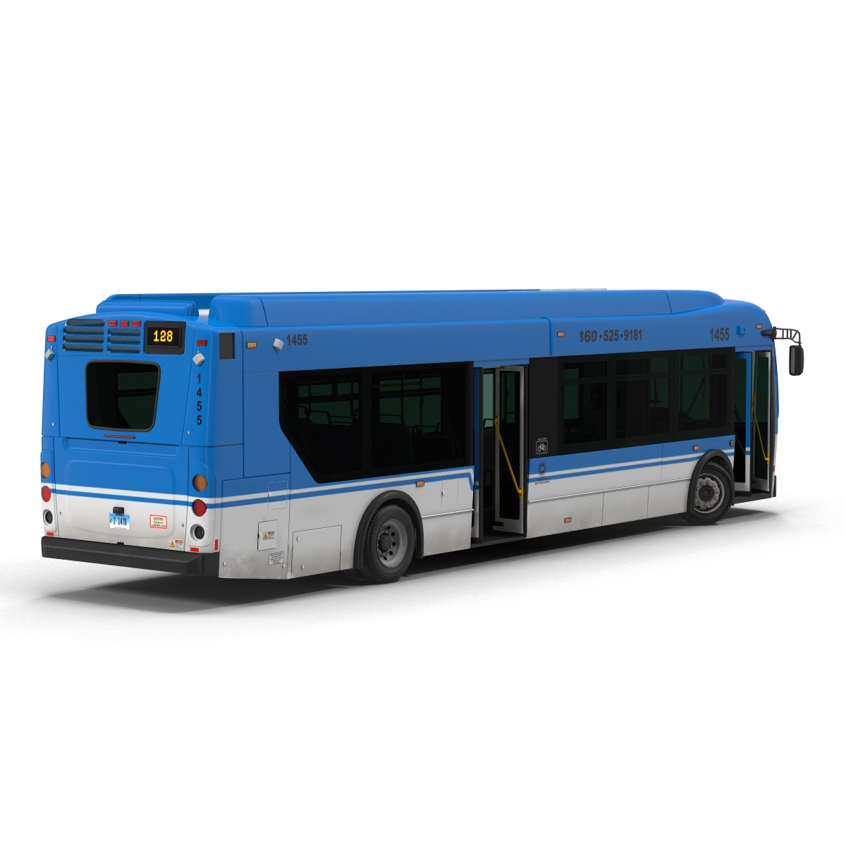 New Flyer Xcelsior XD40 Bus Rigged 3D model