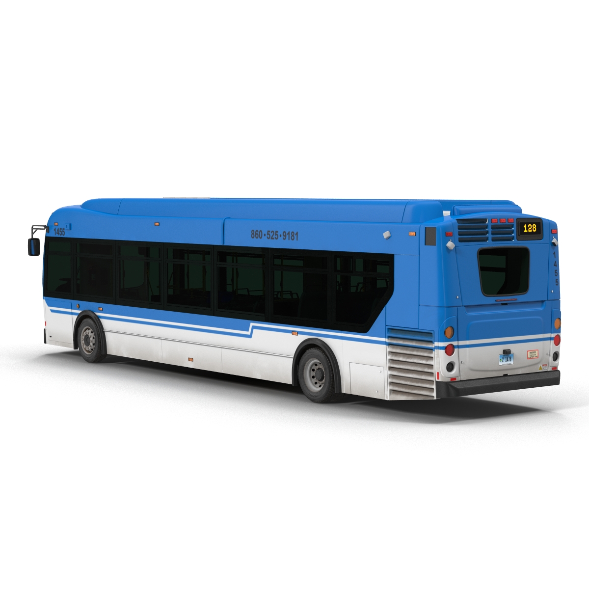 New Flyer Xcelsior XD40 Bus Rigged 3D model