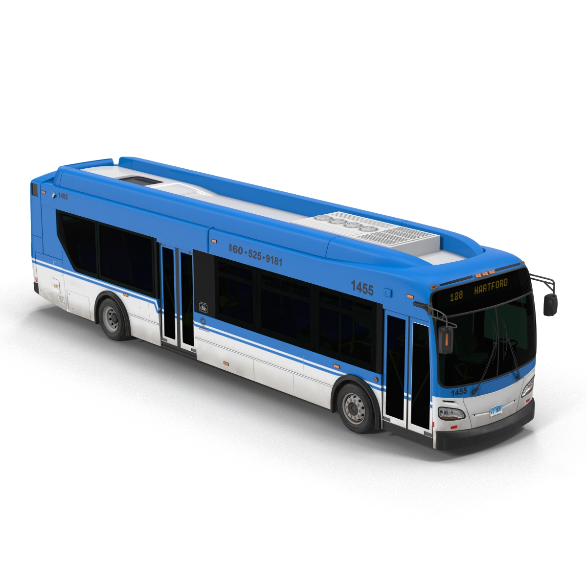 New Flyer Xcelsior XD40 Bus Rigged 3D model