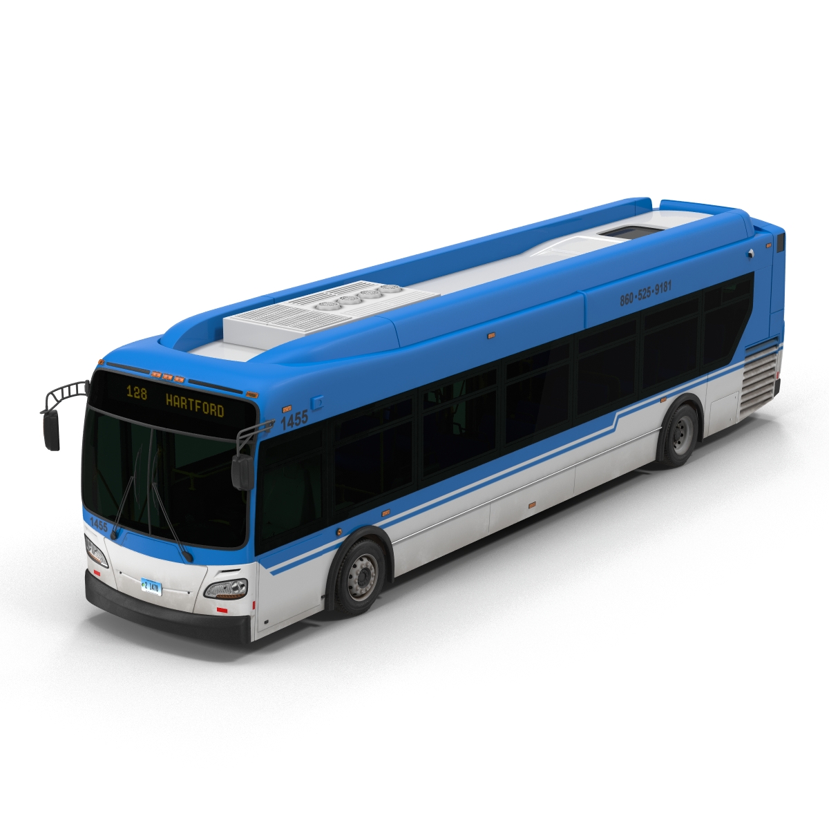 New Flyer Xcelsior XD40 Bus Rigged 3D model