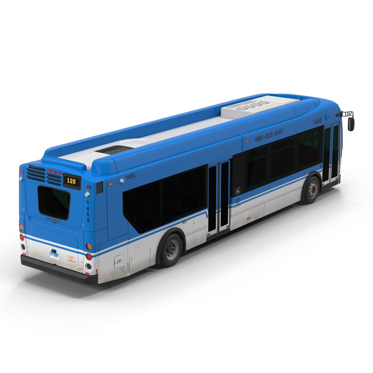 New Flyer Xcelsior XD40 Bus Rigged 3D model