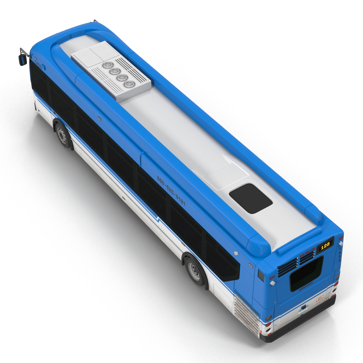 New Flyer Xcelsior XD40 Bus Rigged 3D model