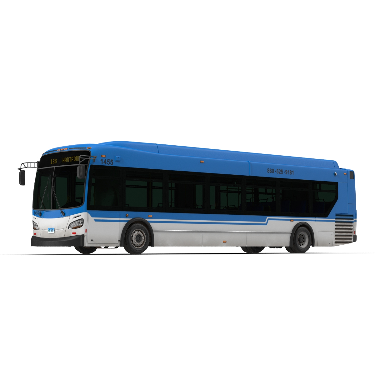 New Flyer Xcelsior XD40 Bus Rigged 3D model