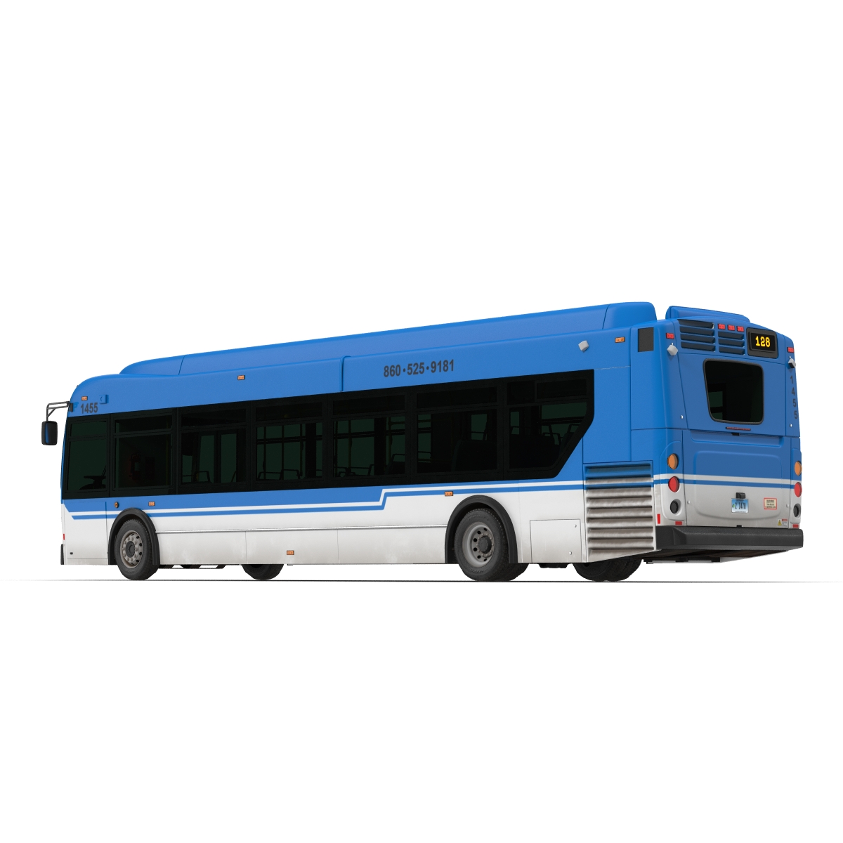 New Flyer Xcelsior XD40 Bus Rigged 3D model