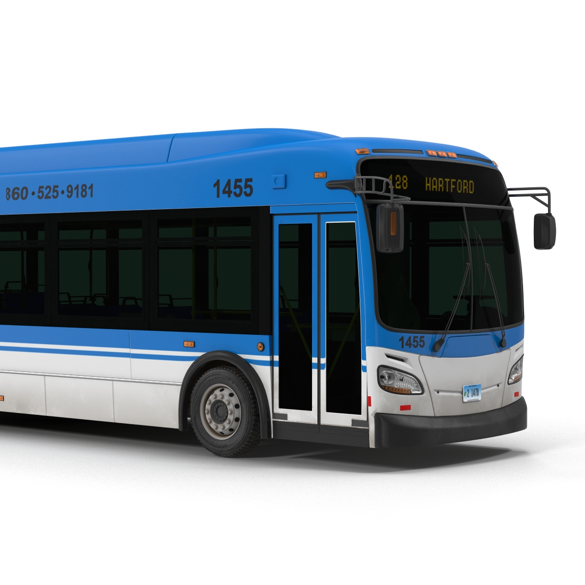 New Flyer Xcelsior XD40 Bus Rigged 3D model