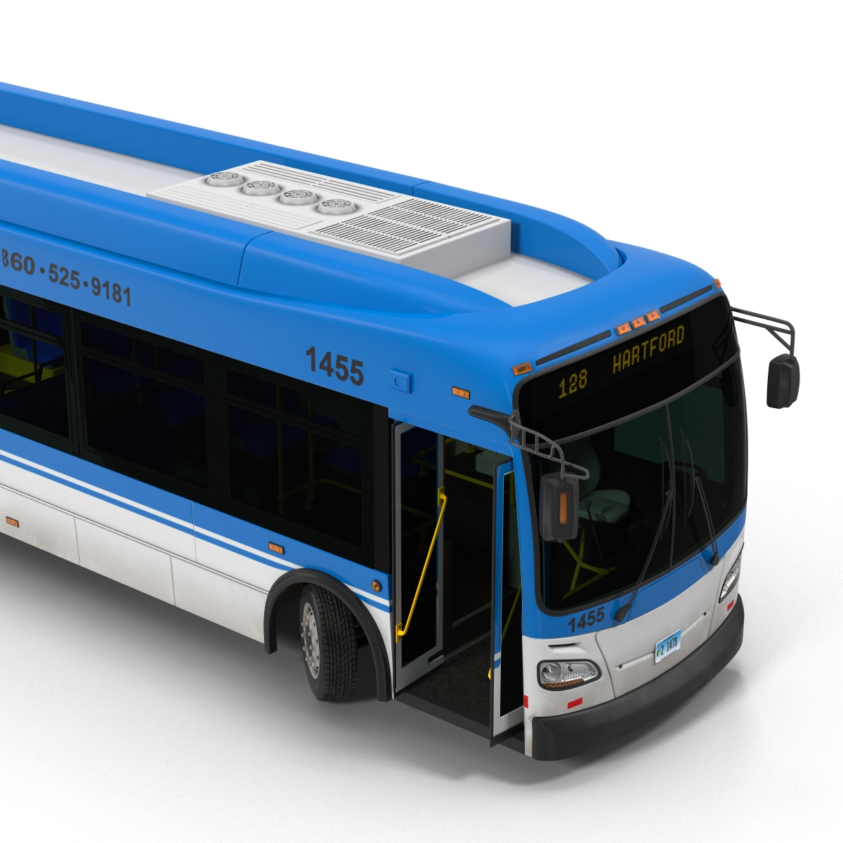 New Flyer Xcelsior XD40 Bus Rigged 3D model