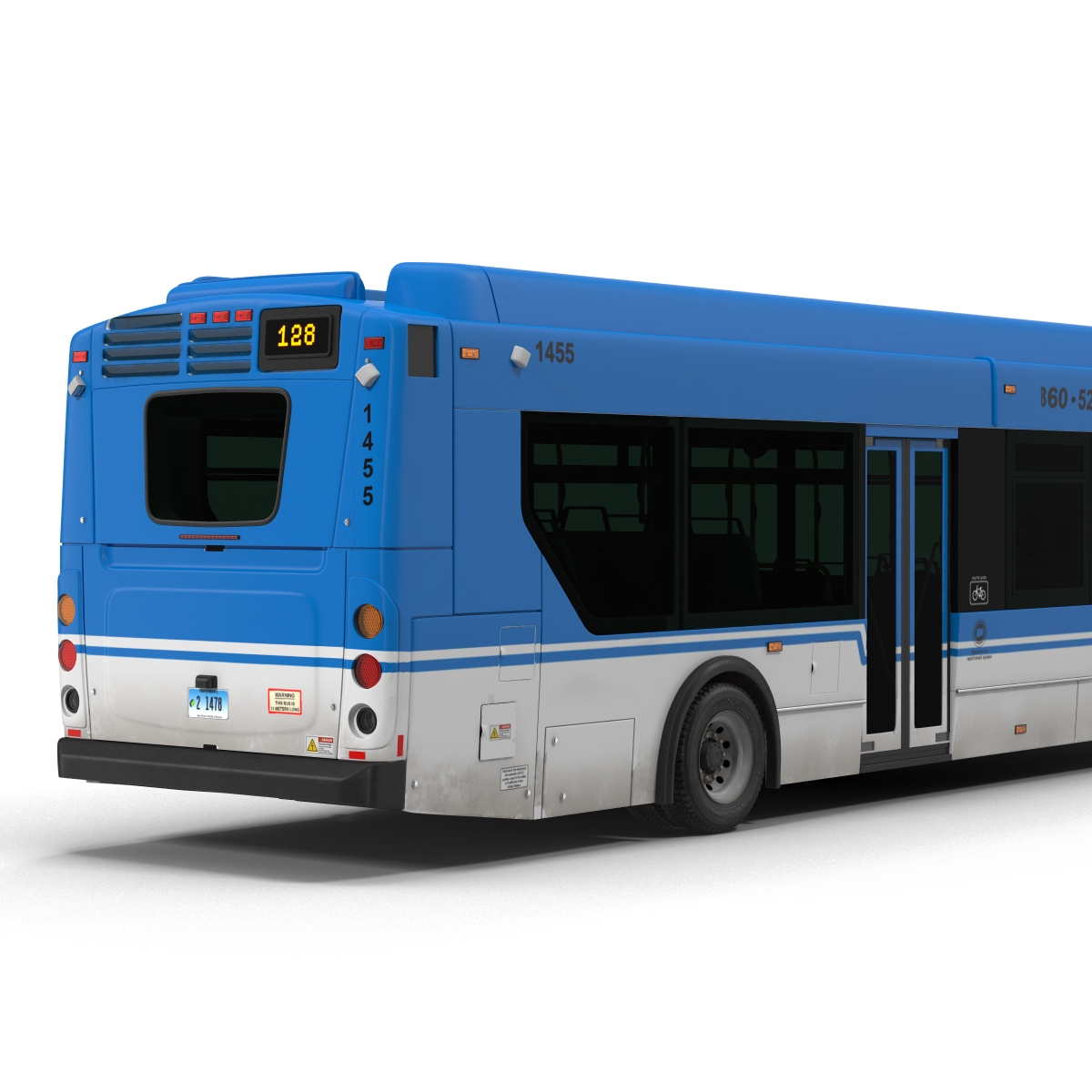 New Flyer Xcelsior XD40 Bus Rigged 3D model