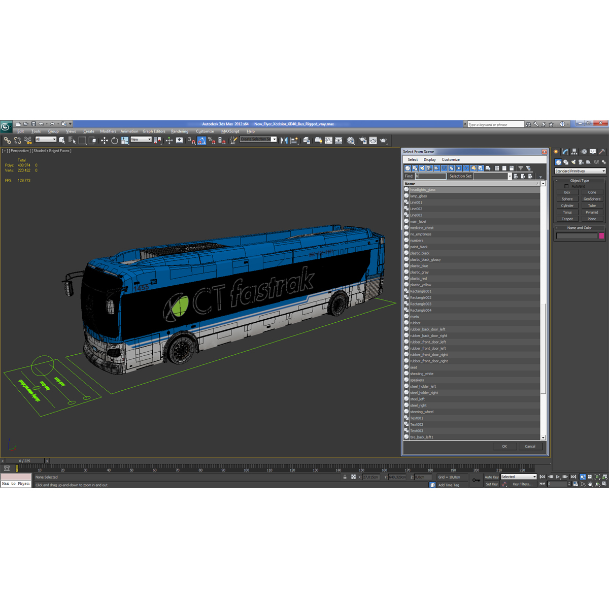 New Flyer Xcelsior XD40 Bus Rigged 3D model