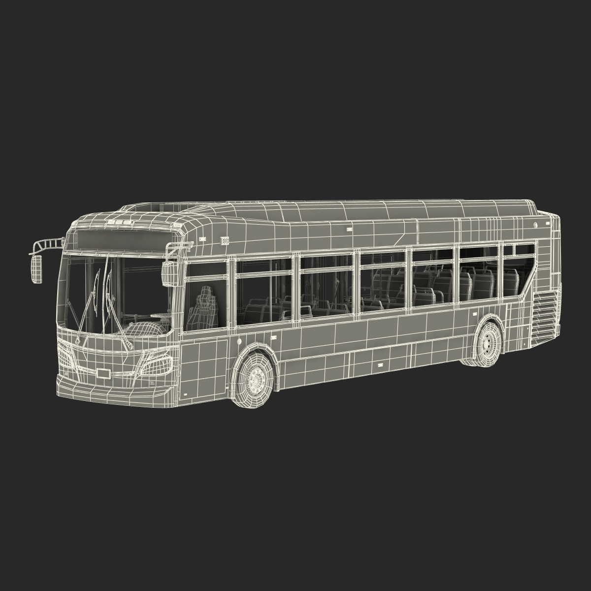 New Flyer Xcelsior XD40 Bus Rigged 3D model