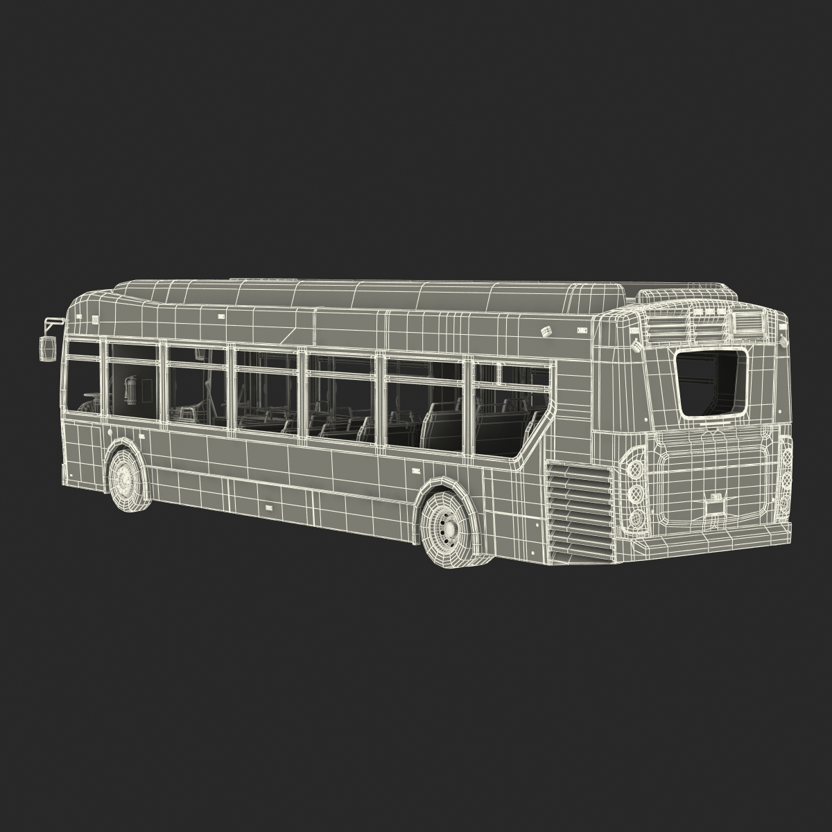 New Flyer Xcelsior XD40 Bus Rigged 3D model