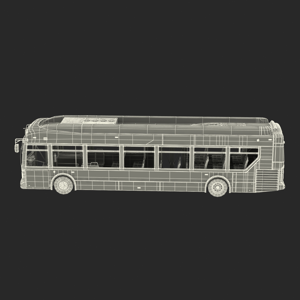 New Flyer Xcelsior XD40 Bus Rigged 3D model