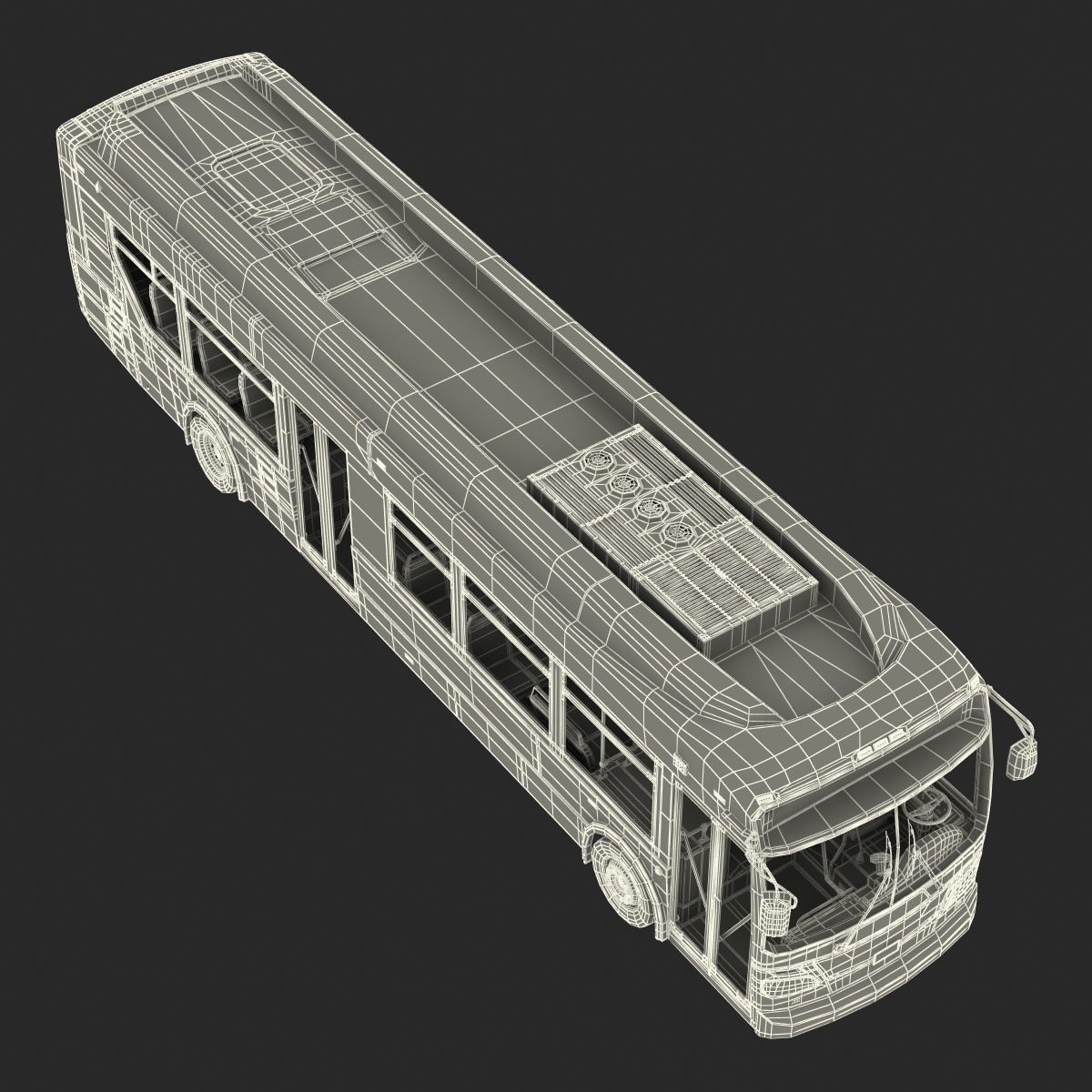 New Flyer Xcelsior XD40 Bus Rigged 3D model