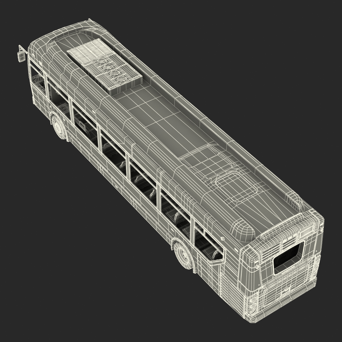 New Flyer Xcelsior XD40 Bus Rigged 3D model