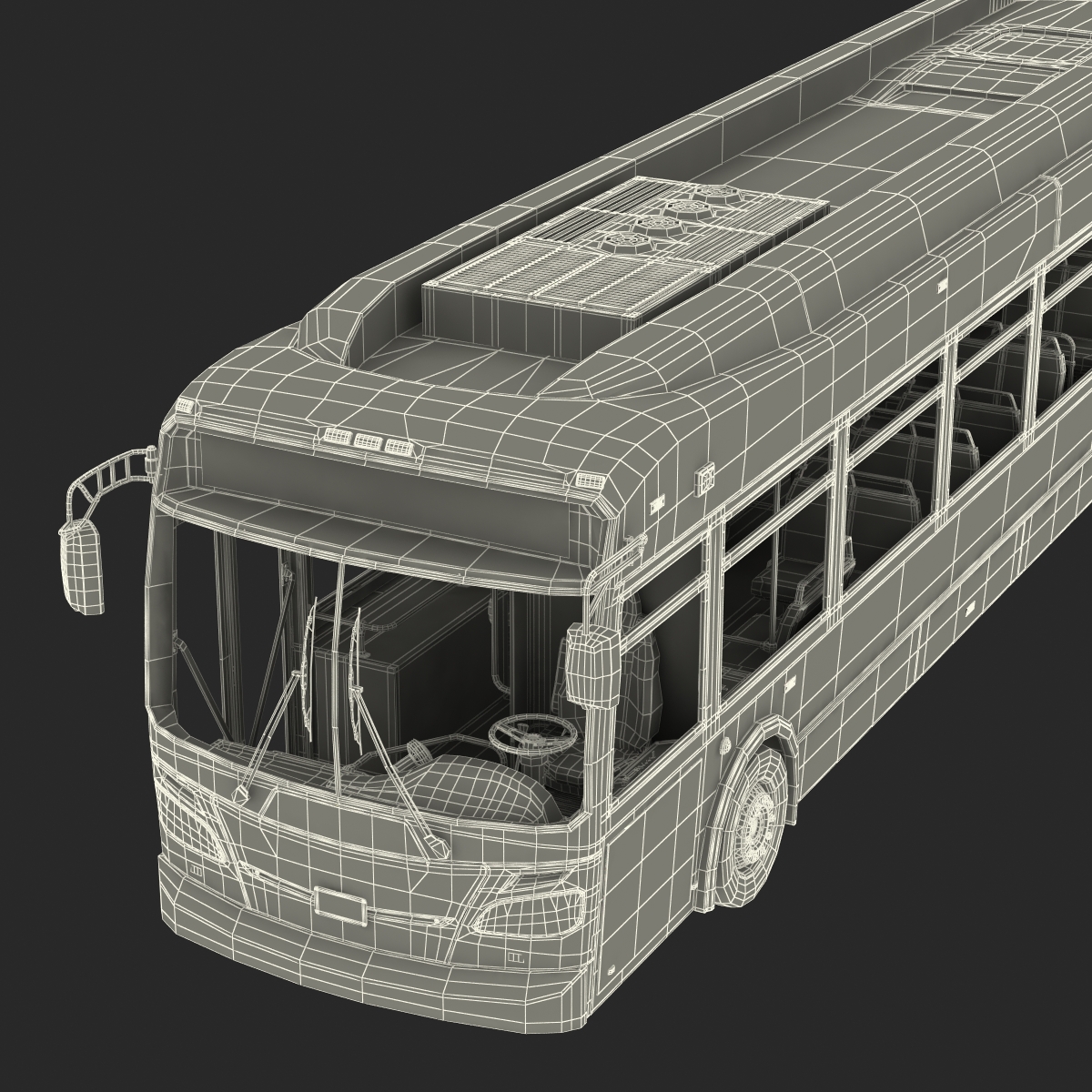 New Flyer Xcelsior XD40 Bus Rigged 3D model