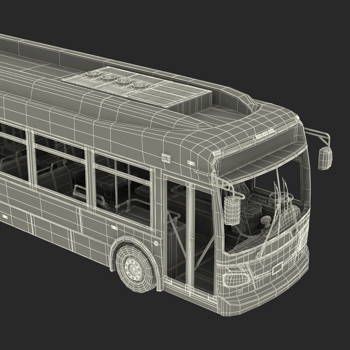 New Flyer Xcelsior XD40 Bus Rigged 3D model