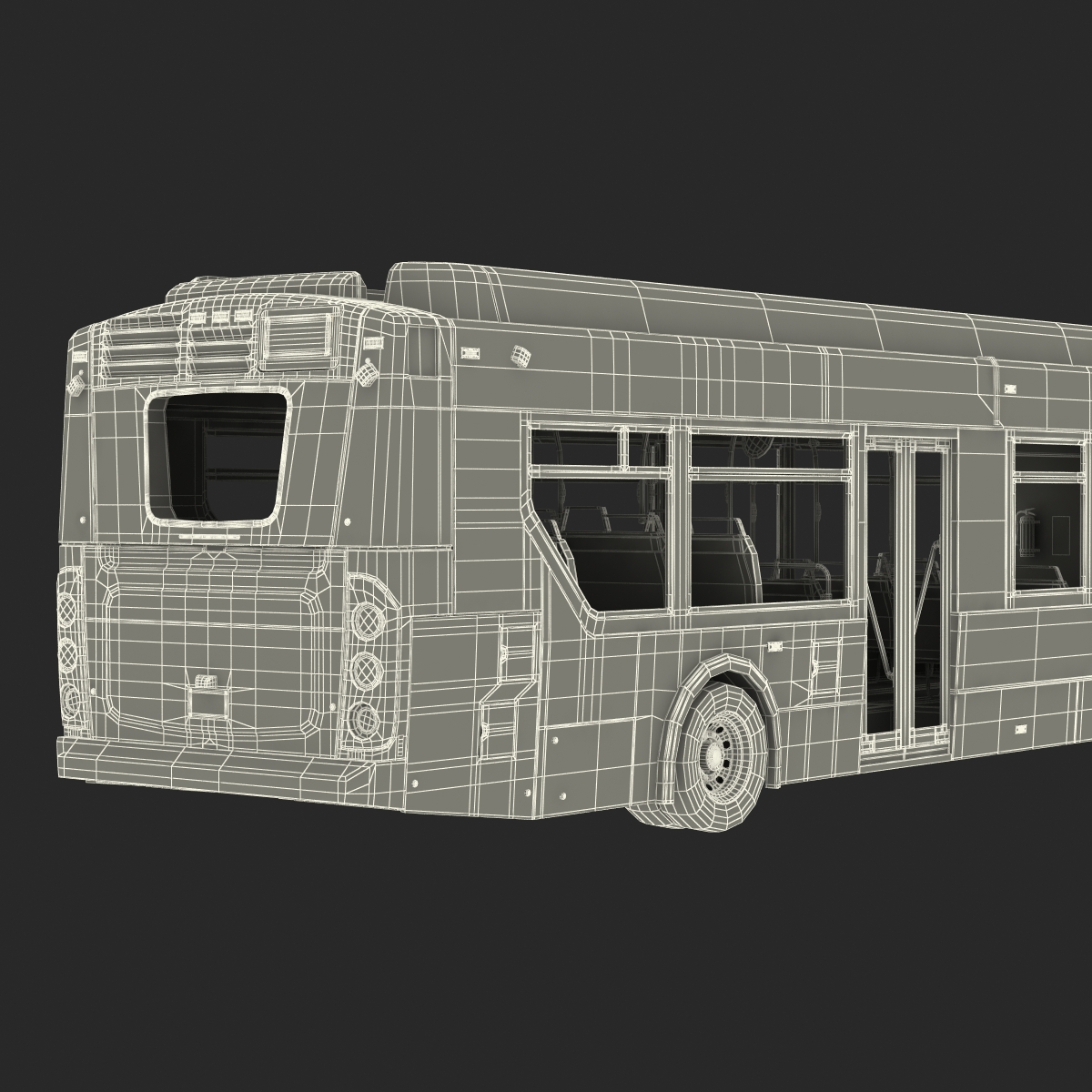 New Flyer Xcelsior XD40 Bus Rigged 3D model