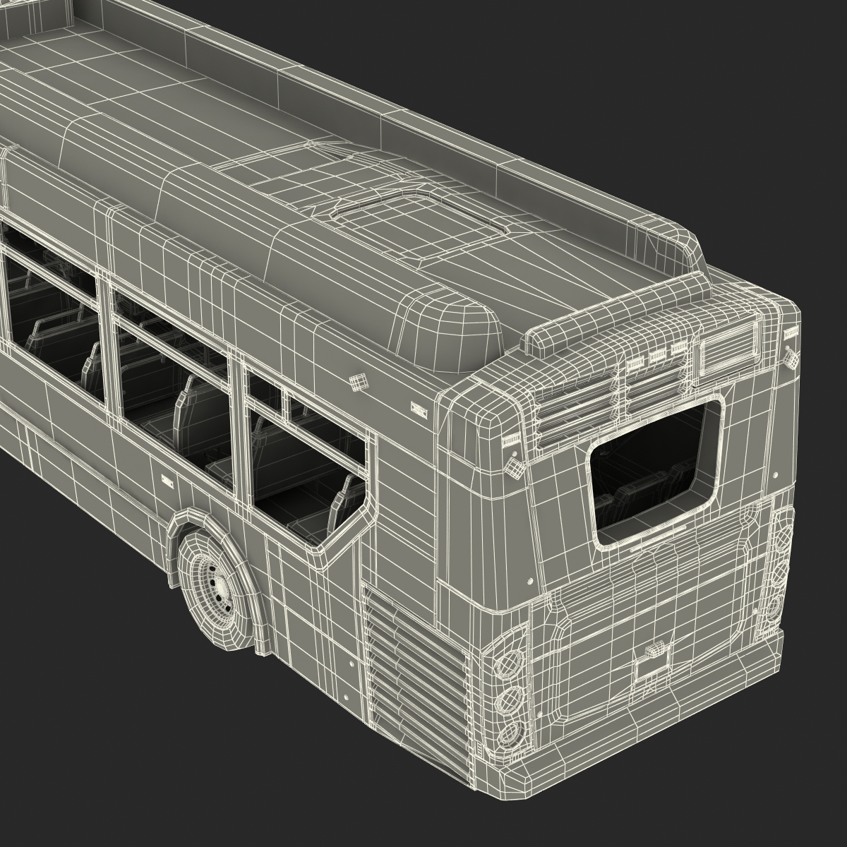 New Flyer Xcelsior XD40 Bus Rigged 3D model