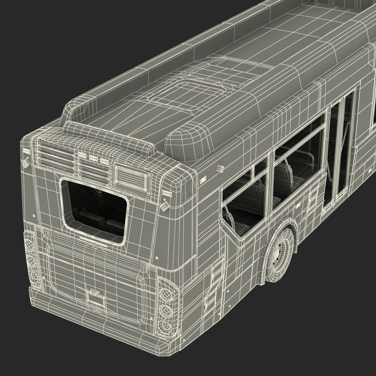 New Flyer Xcelsior XD40 Bus Rigged 3D model