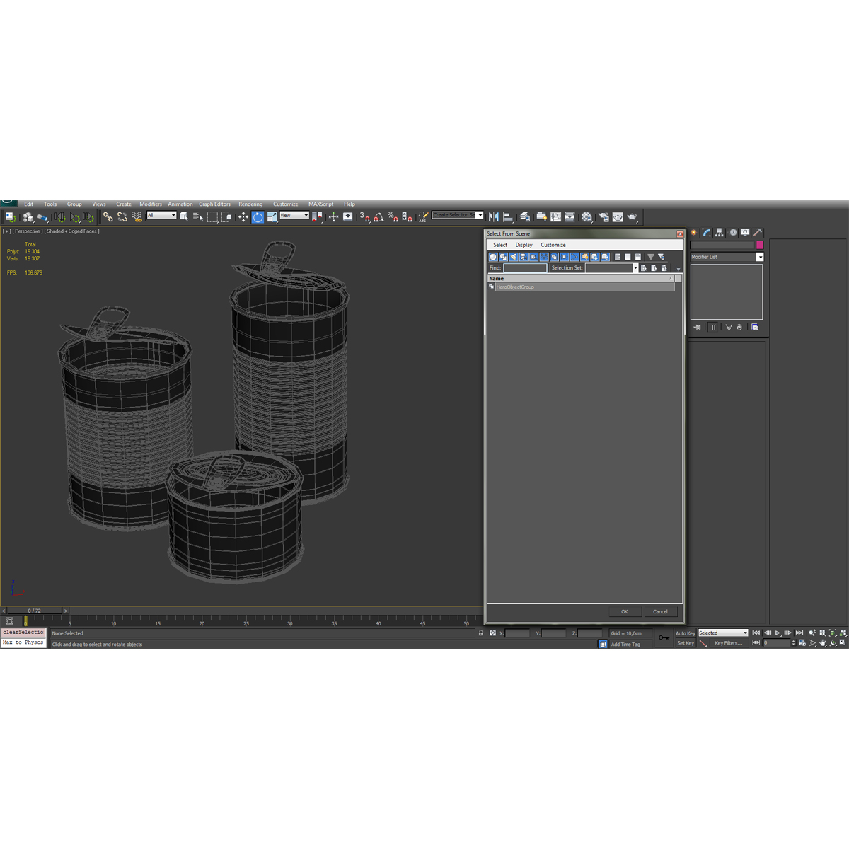 3D Open Empty Tin Cans Set model