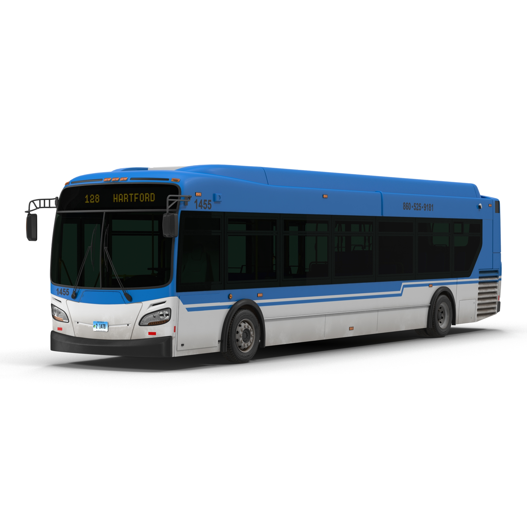 3D New Flyer Xcelsior XD40 Bus Simple Interior model