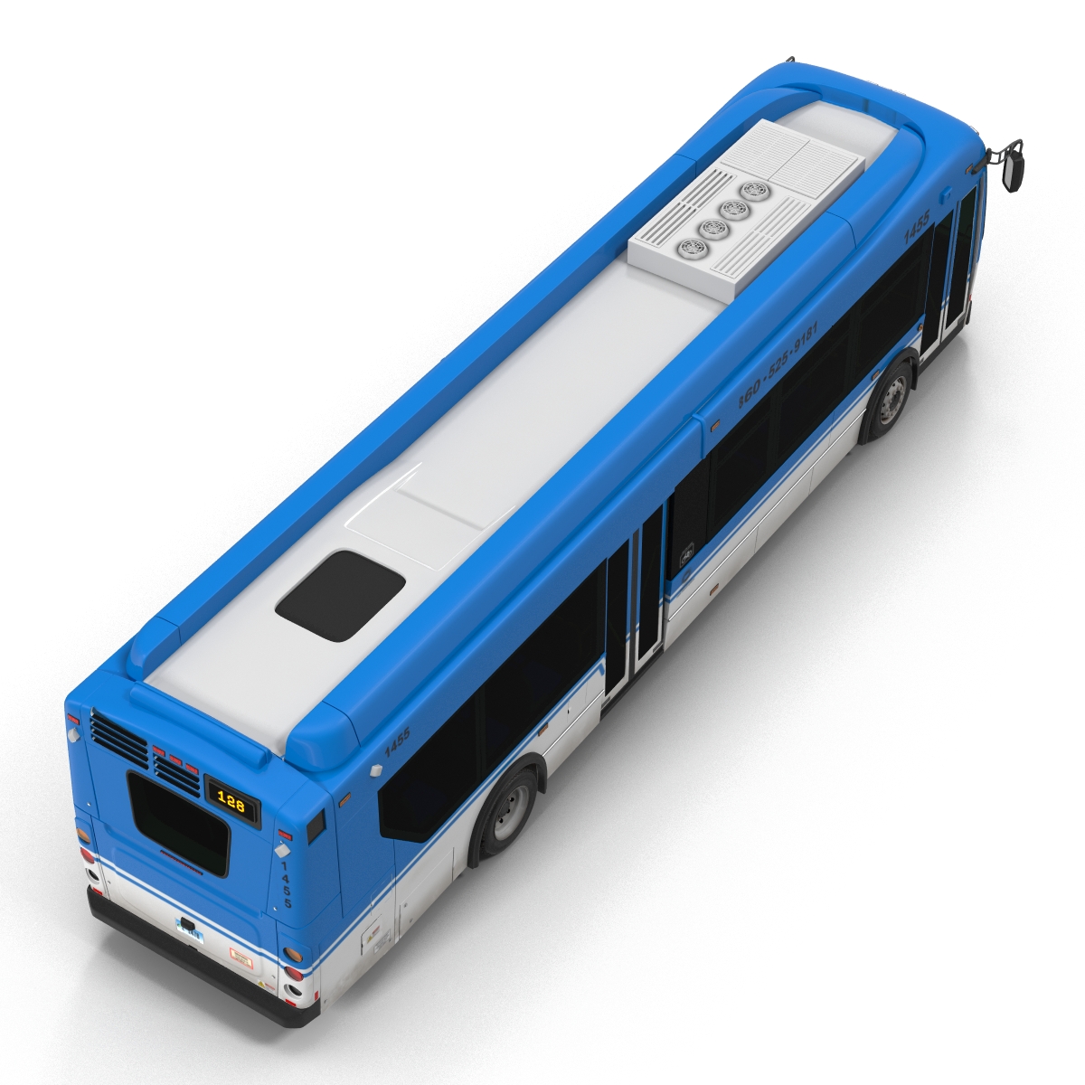 3D New Flyer Xcelsior XD40 Bus Simple Interior model