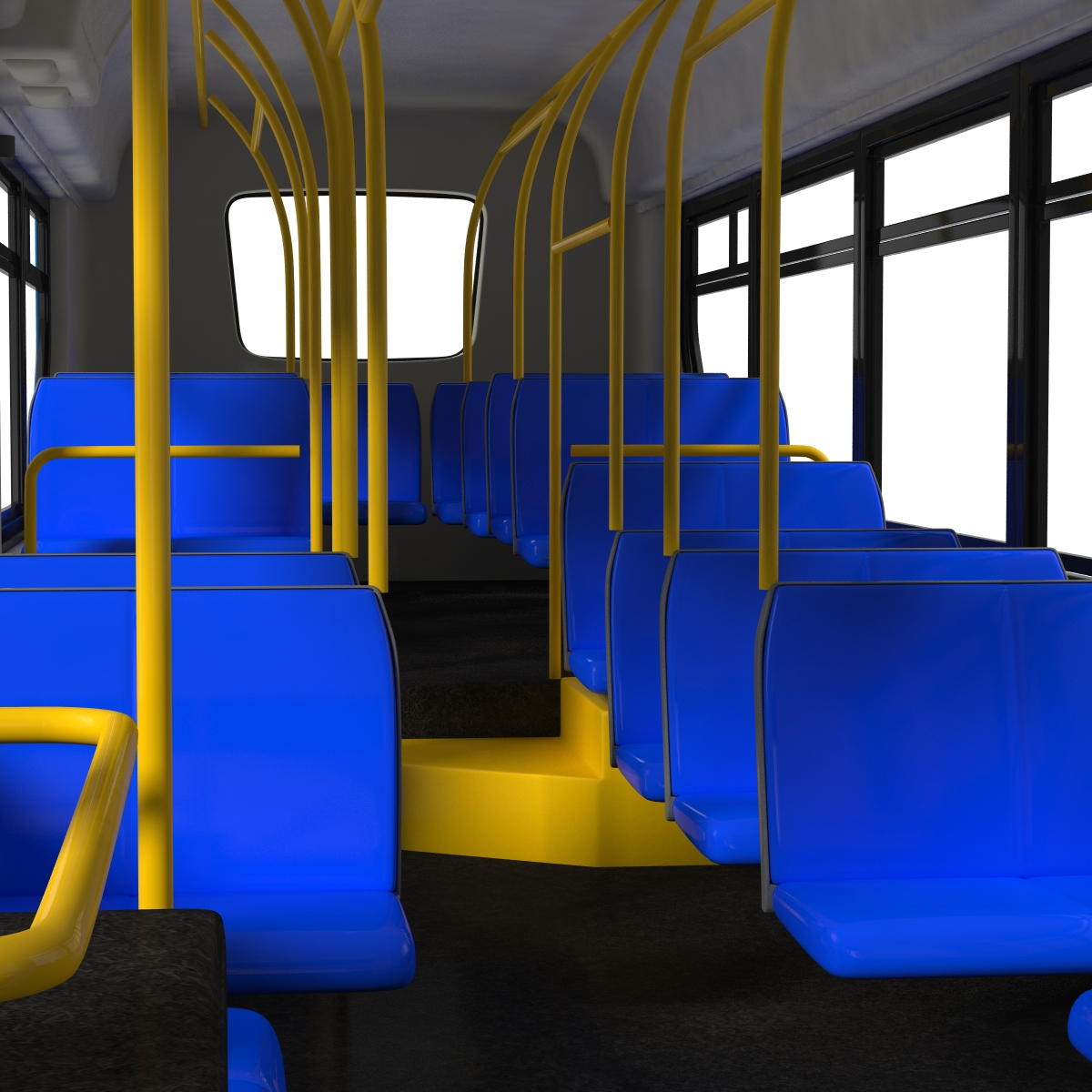 3D New Flyer Xcelsior XD40 Bus Simple Interior model