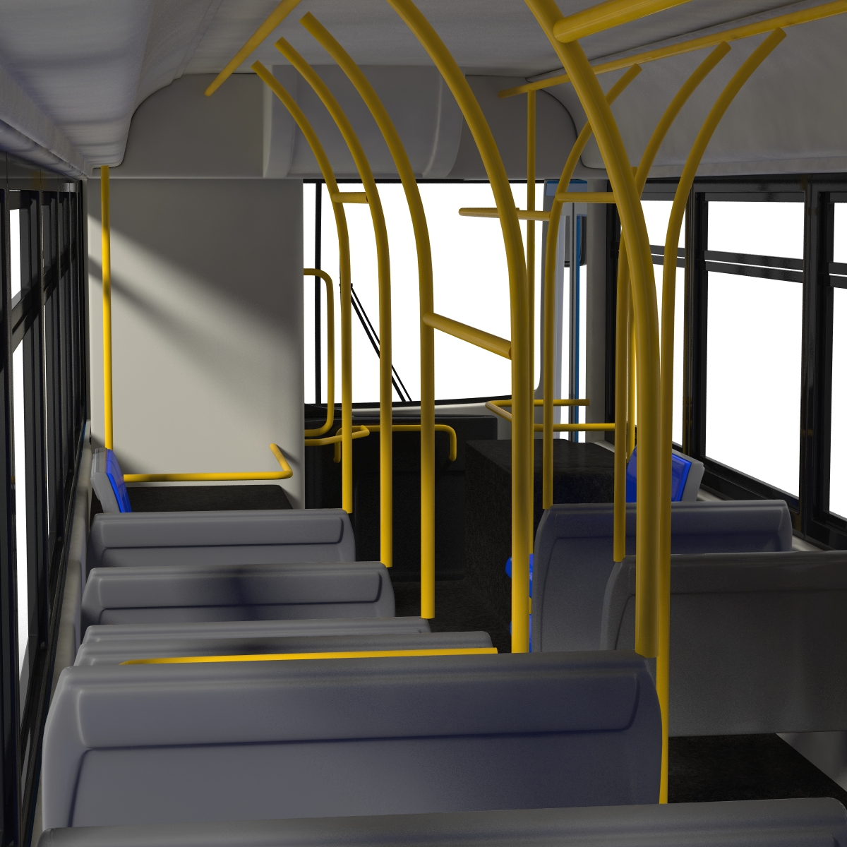 3D New Flyer Xcelsior XD40 Bus Simple Interior model