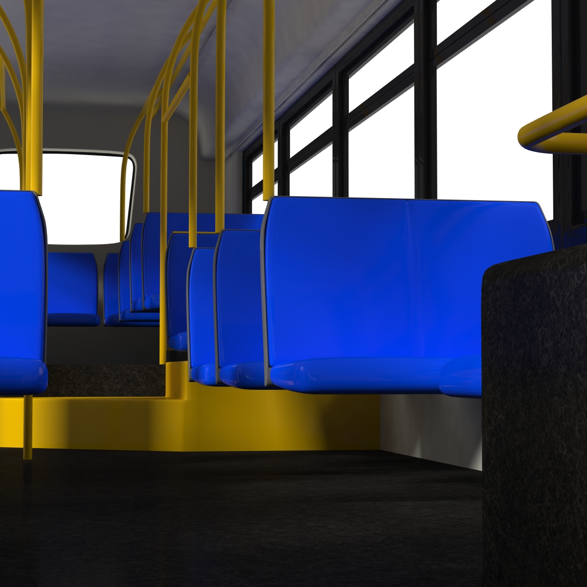 3D New Flyer Xcelsior XD40 Bus Simple Interior model