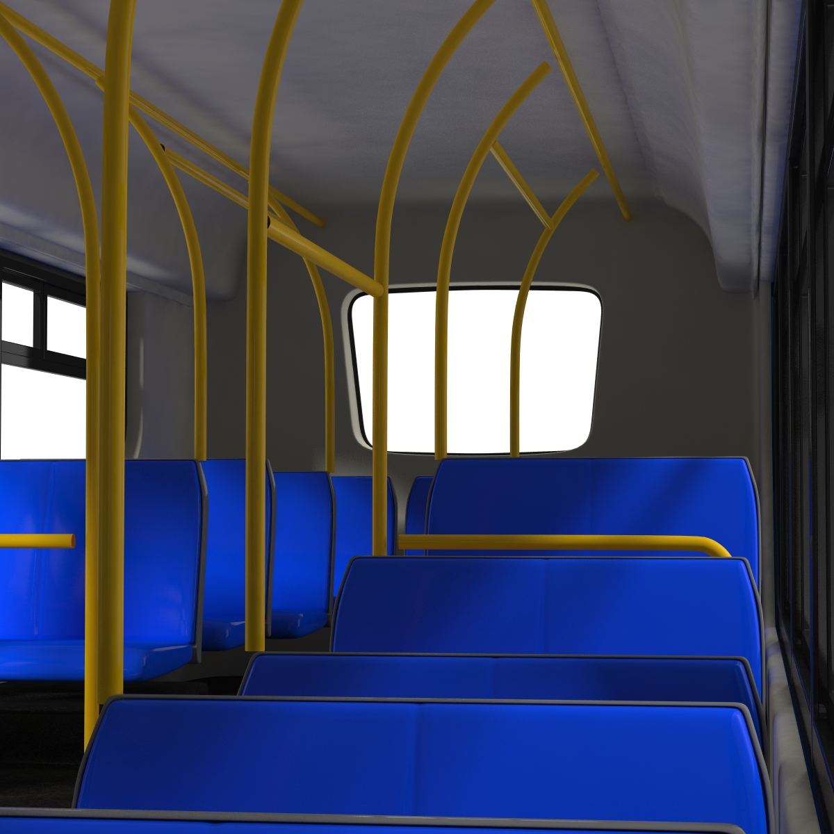 3D New Flyer Xcelsior XD40 Bus Simple Interior model