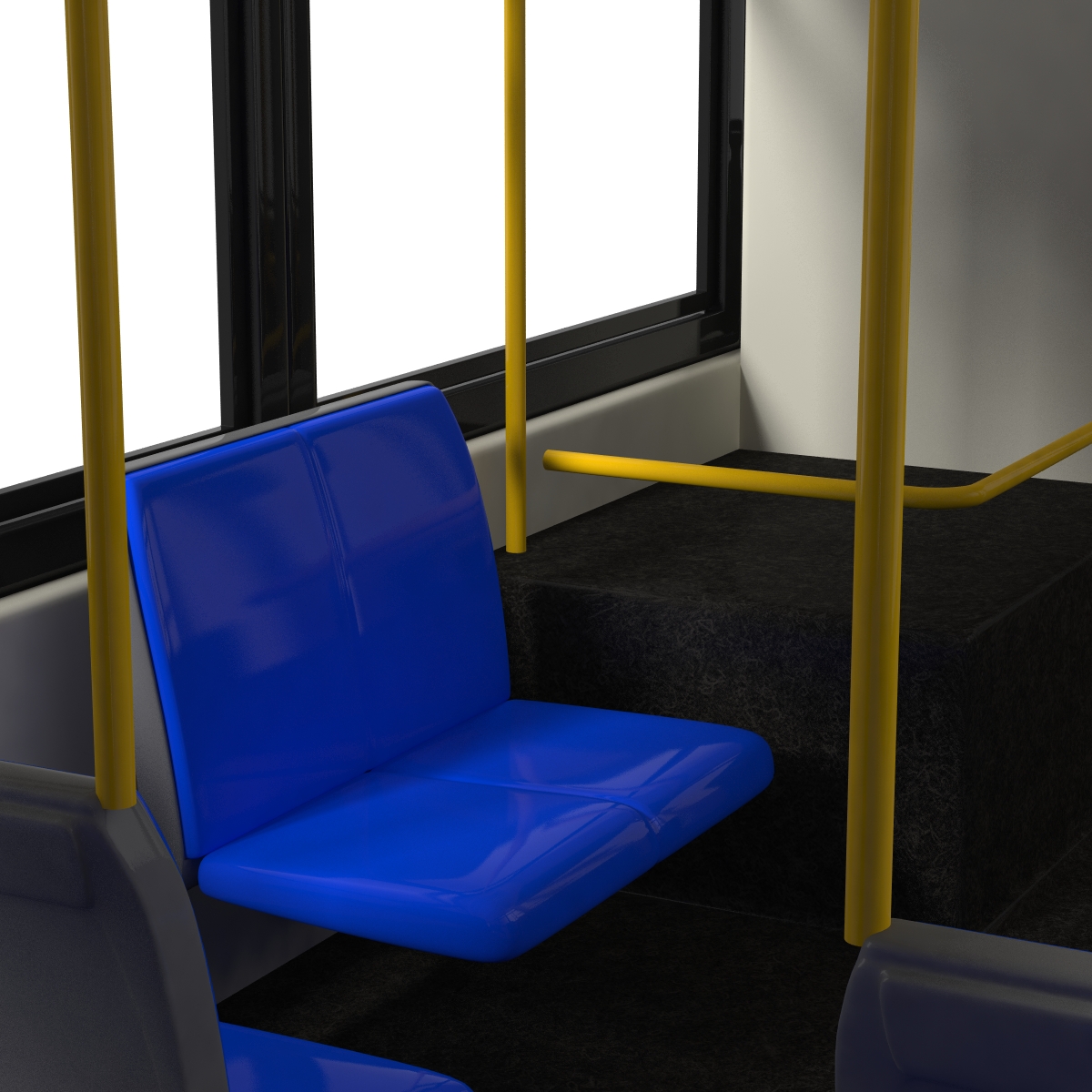 3D New Flyer Xcelsior XD40 Bus Simple Interior model