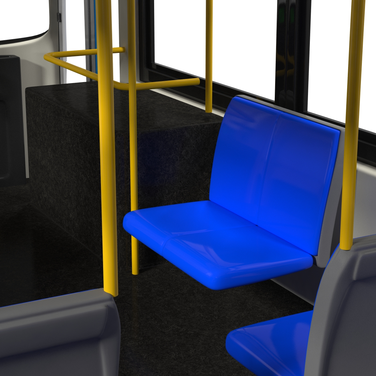 3D New Flyer Xcelsior XD40 Bus Simple Interior model