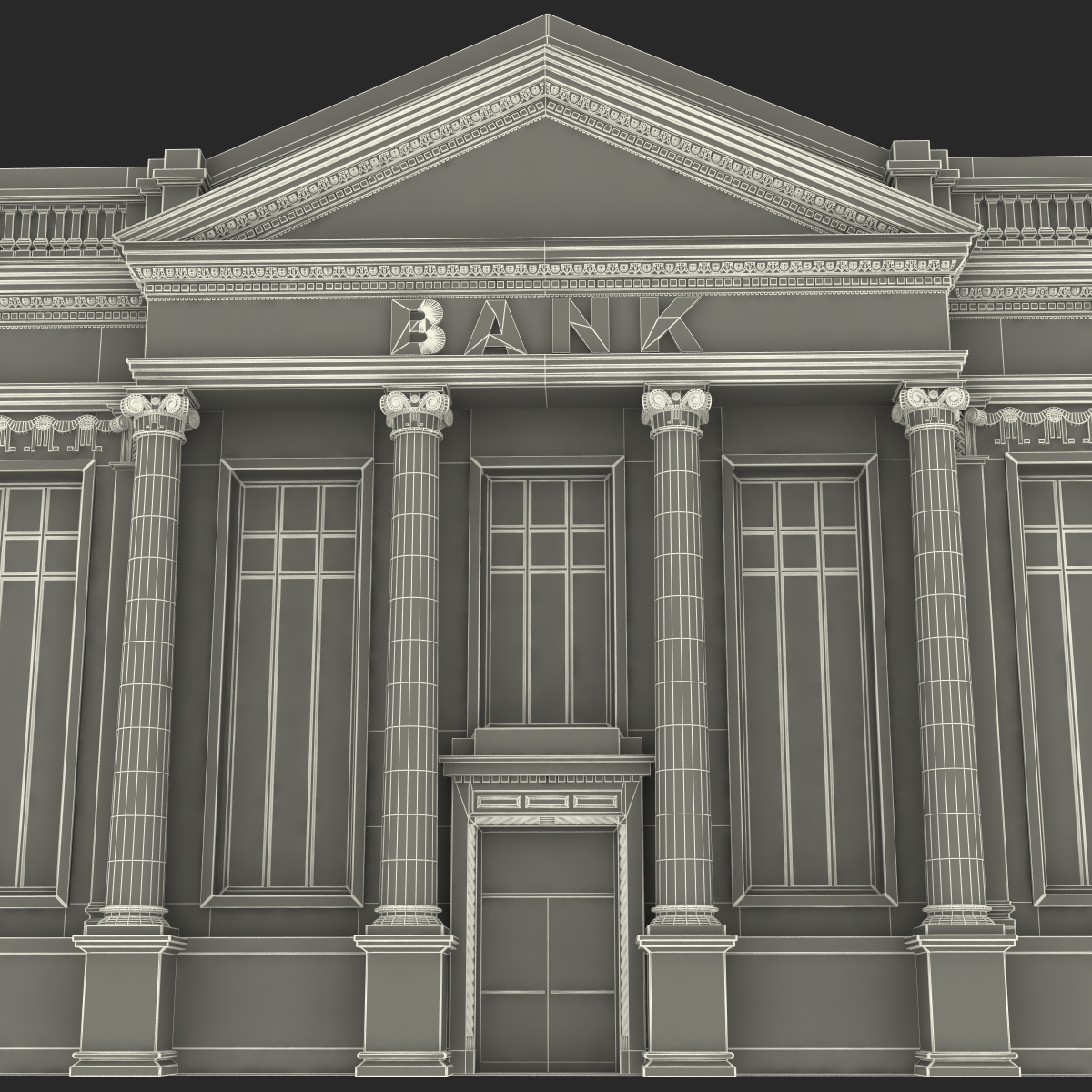 3D Bank Building model