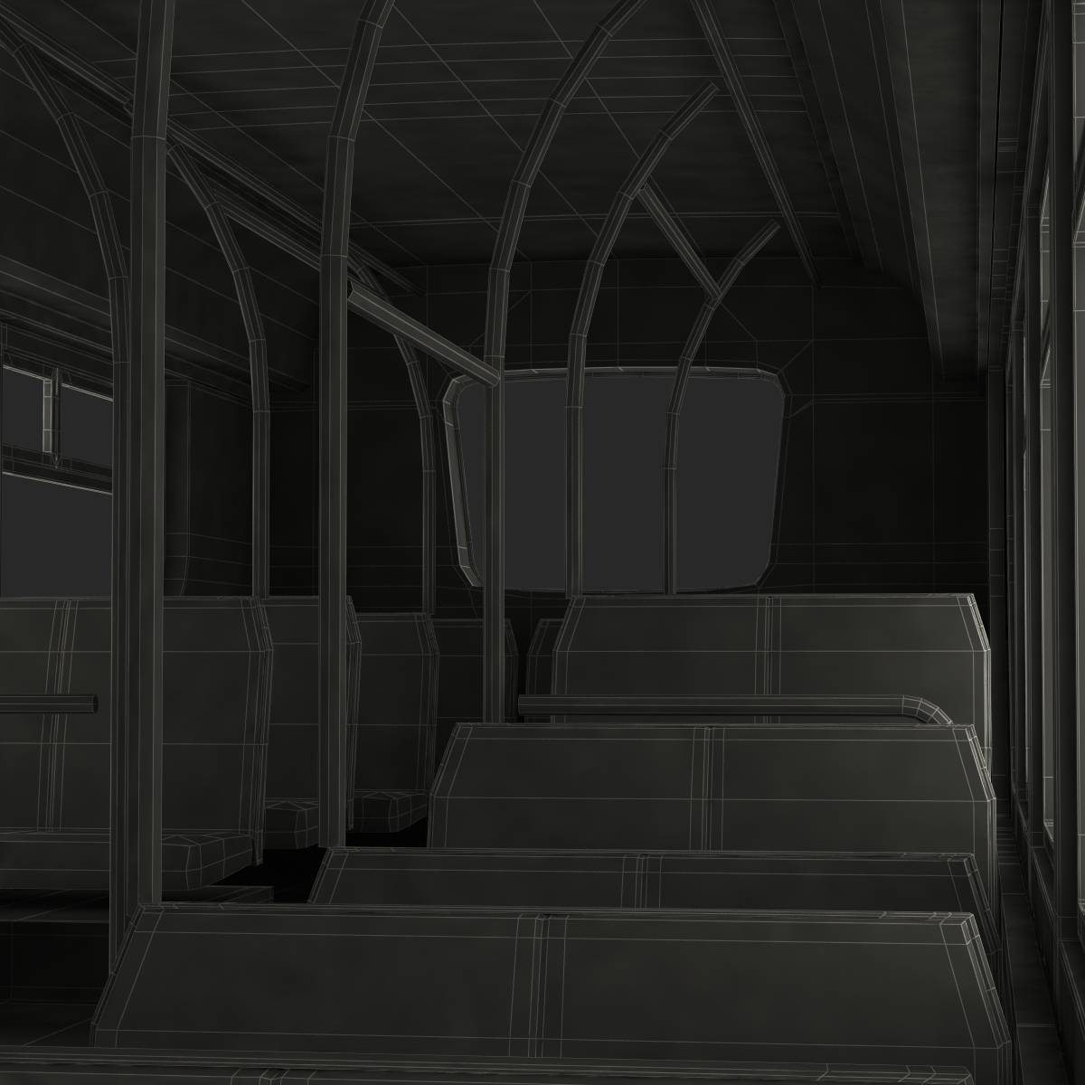 3D New Flyer Xcelsior XD40 Bus Simple Interior model