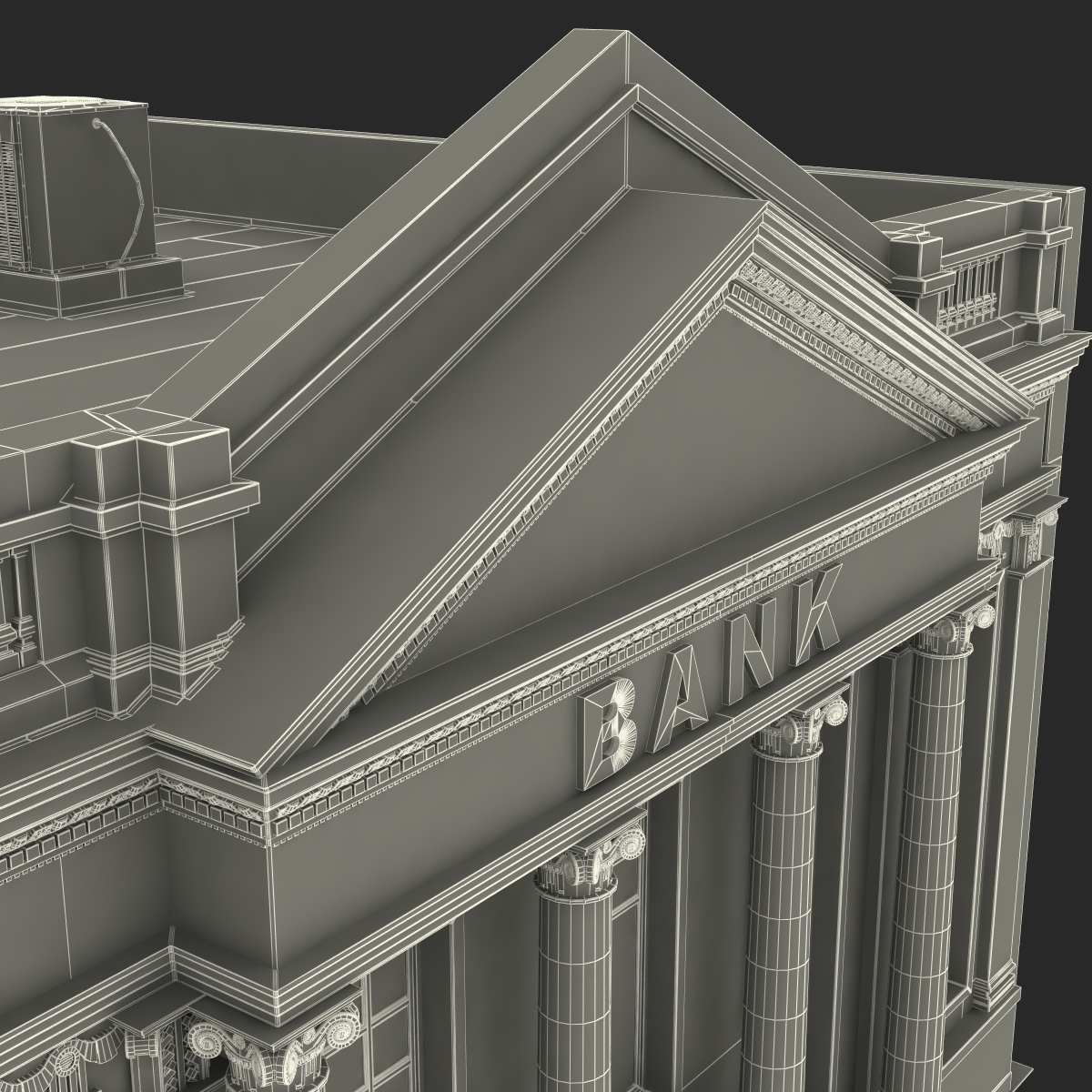 3D Bank Building model