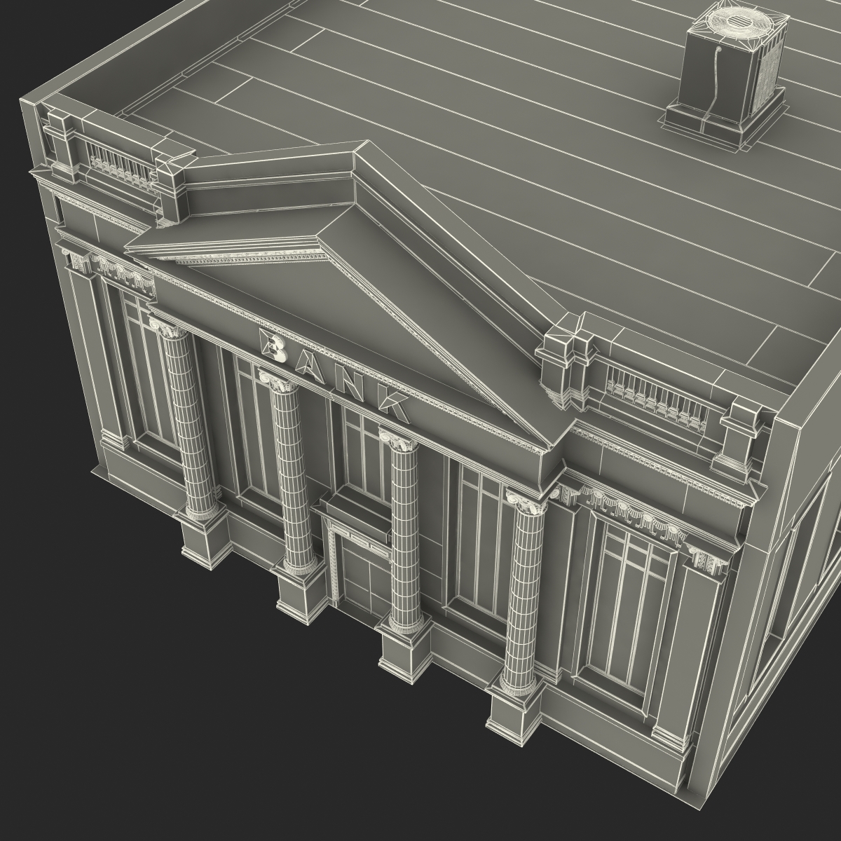 3D Bank Building model