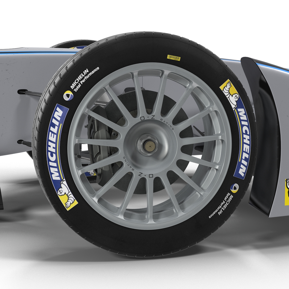 Formula E Race Car Qualcomm Rigged 3D model