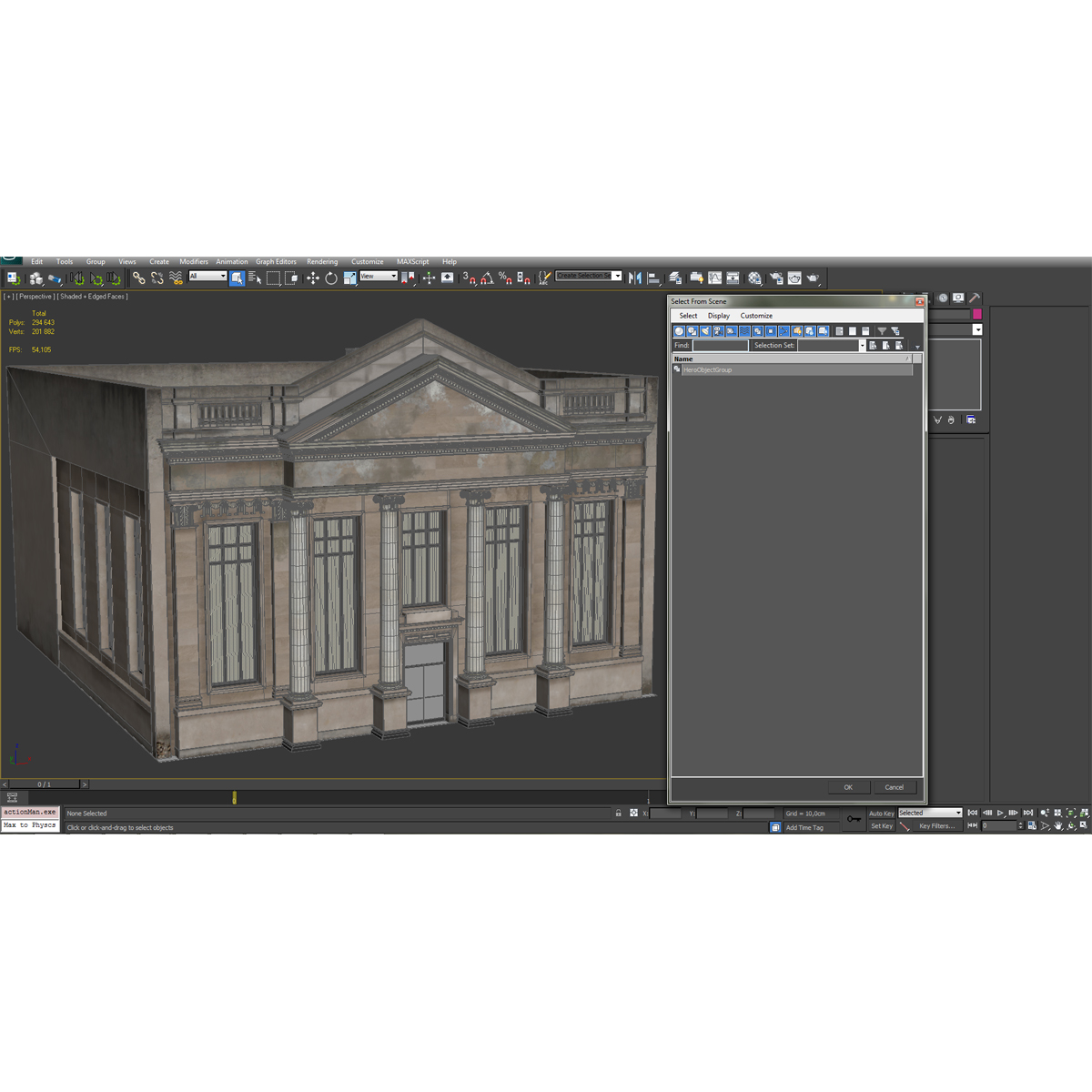 3D Building with Columns