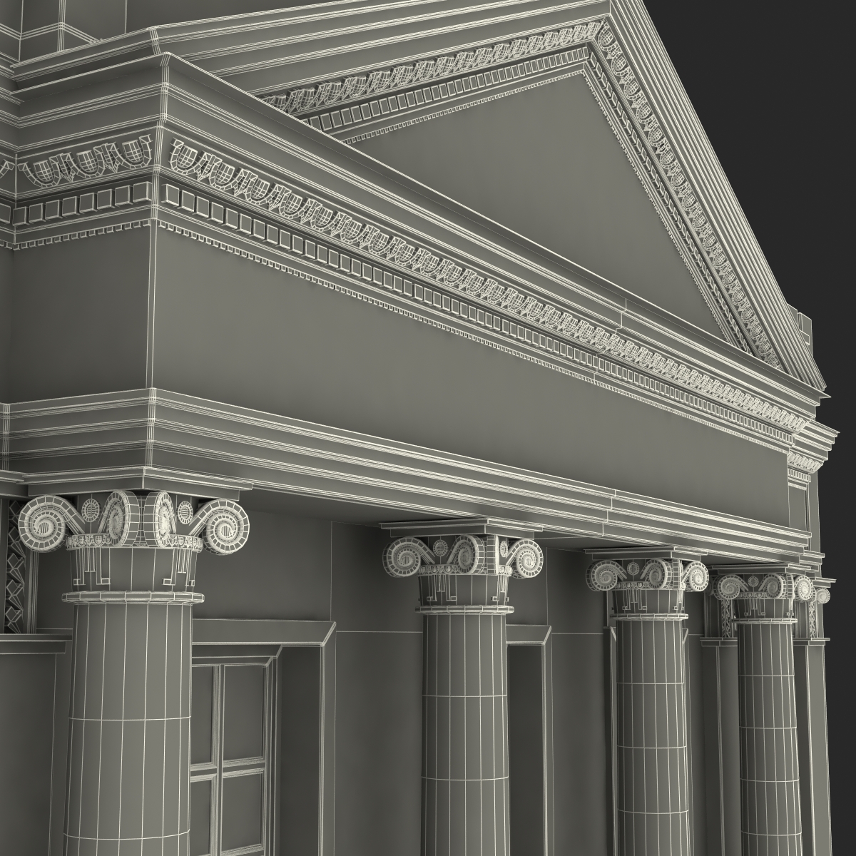 3D Building with Columns