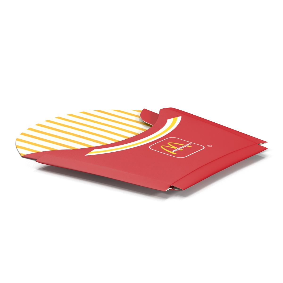 3D Folded French Fry Box McDonalds