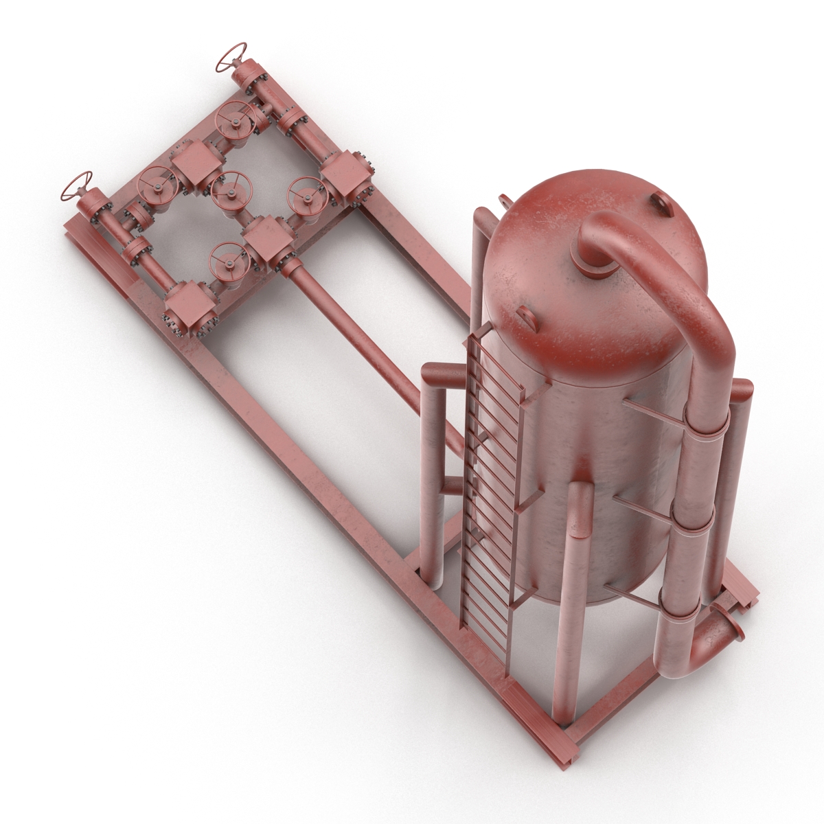 3D model Vertical Oil and Gas Separator