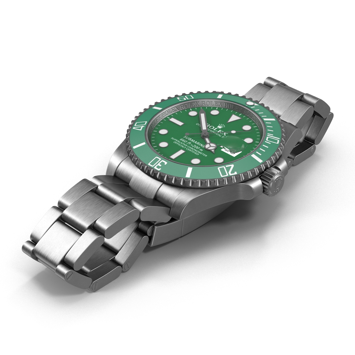 Rolex Submariner Date Green Dial 3D